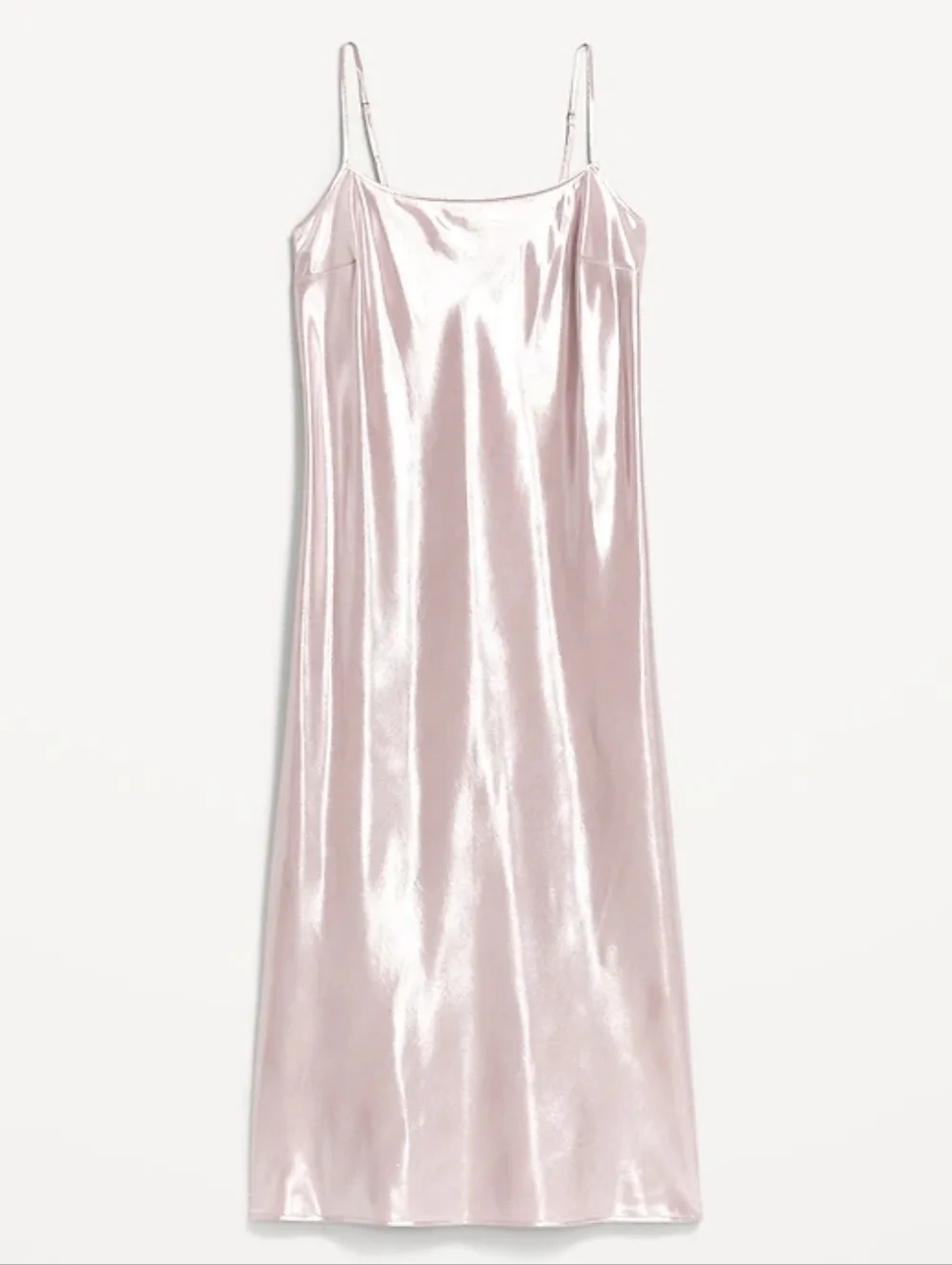 NWT - Old Navy Light Pink Shine Satin Maxi Dress - Size L Tall - Picture 4 of 10